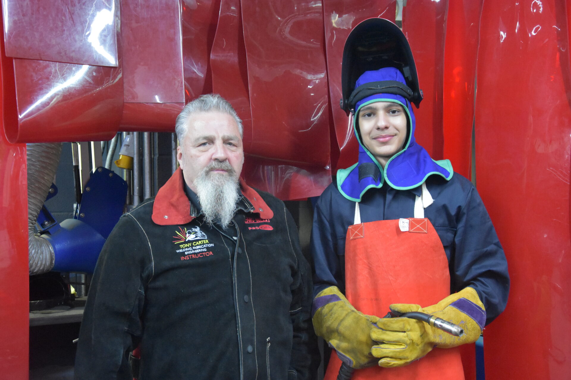 Tony and Welding Student