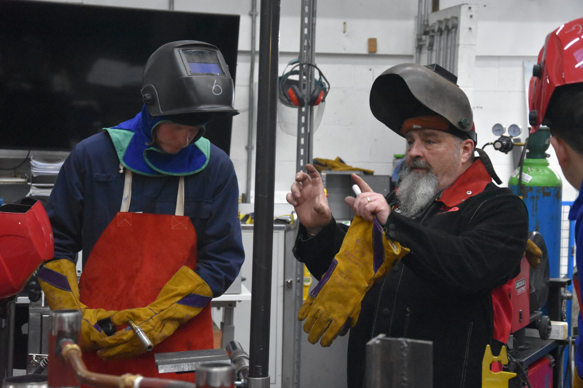 Students Welding at Bradford College