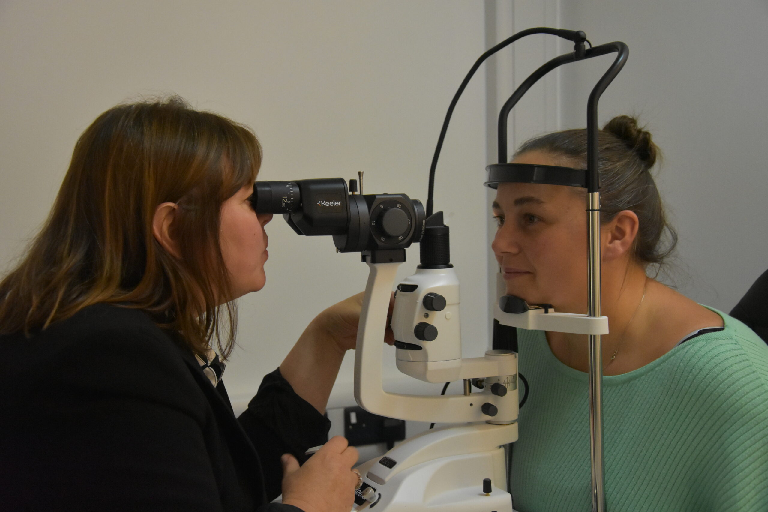 Student undertaking eye examinations