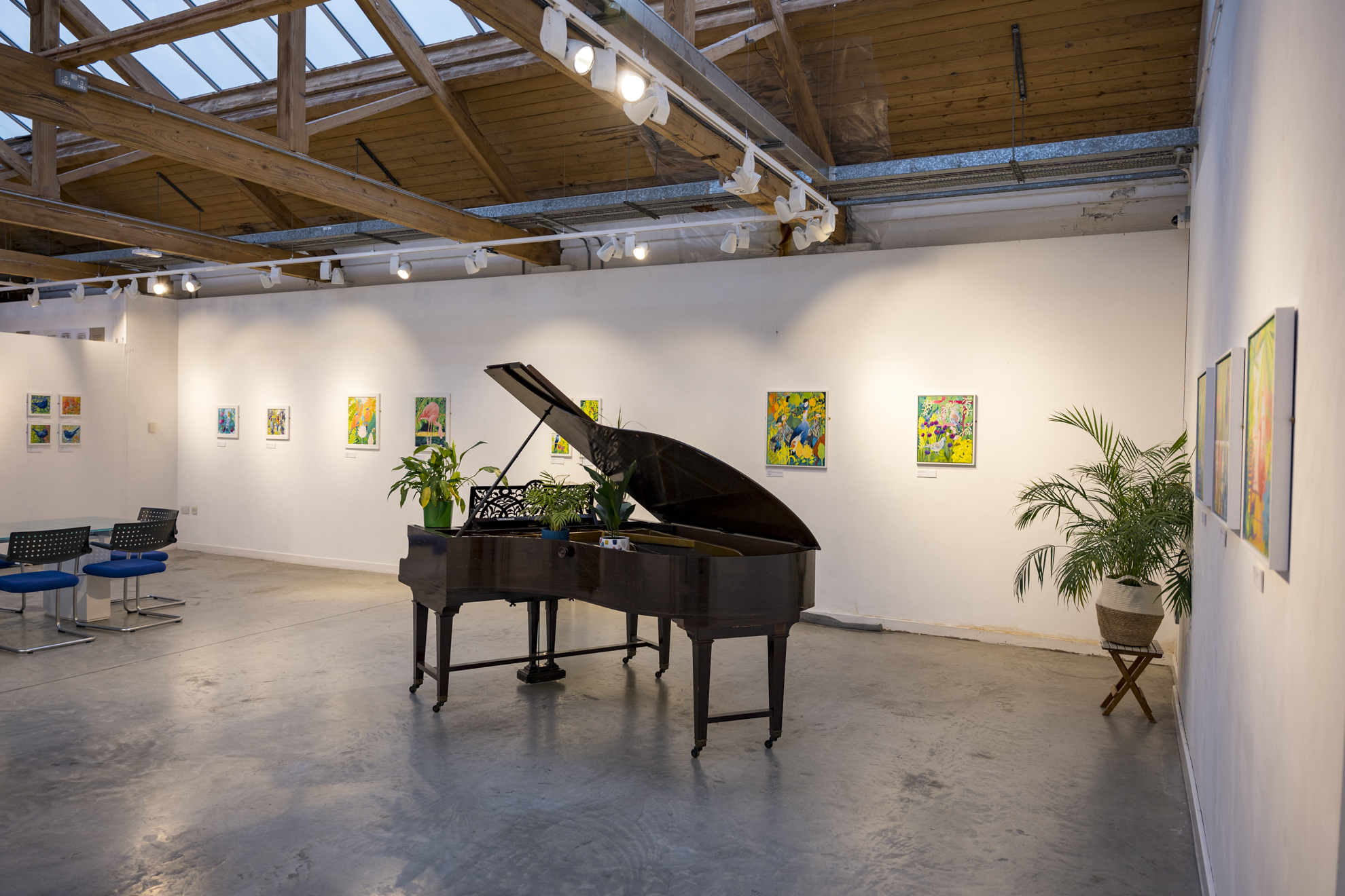 A piano in the Dye House Gallery