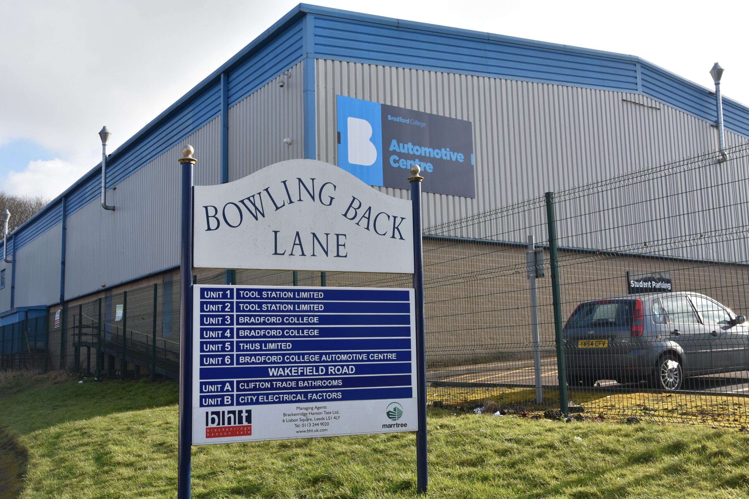 image showing the outside of Bowling Back lane campus