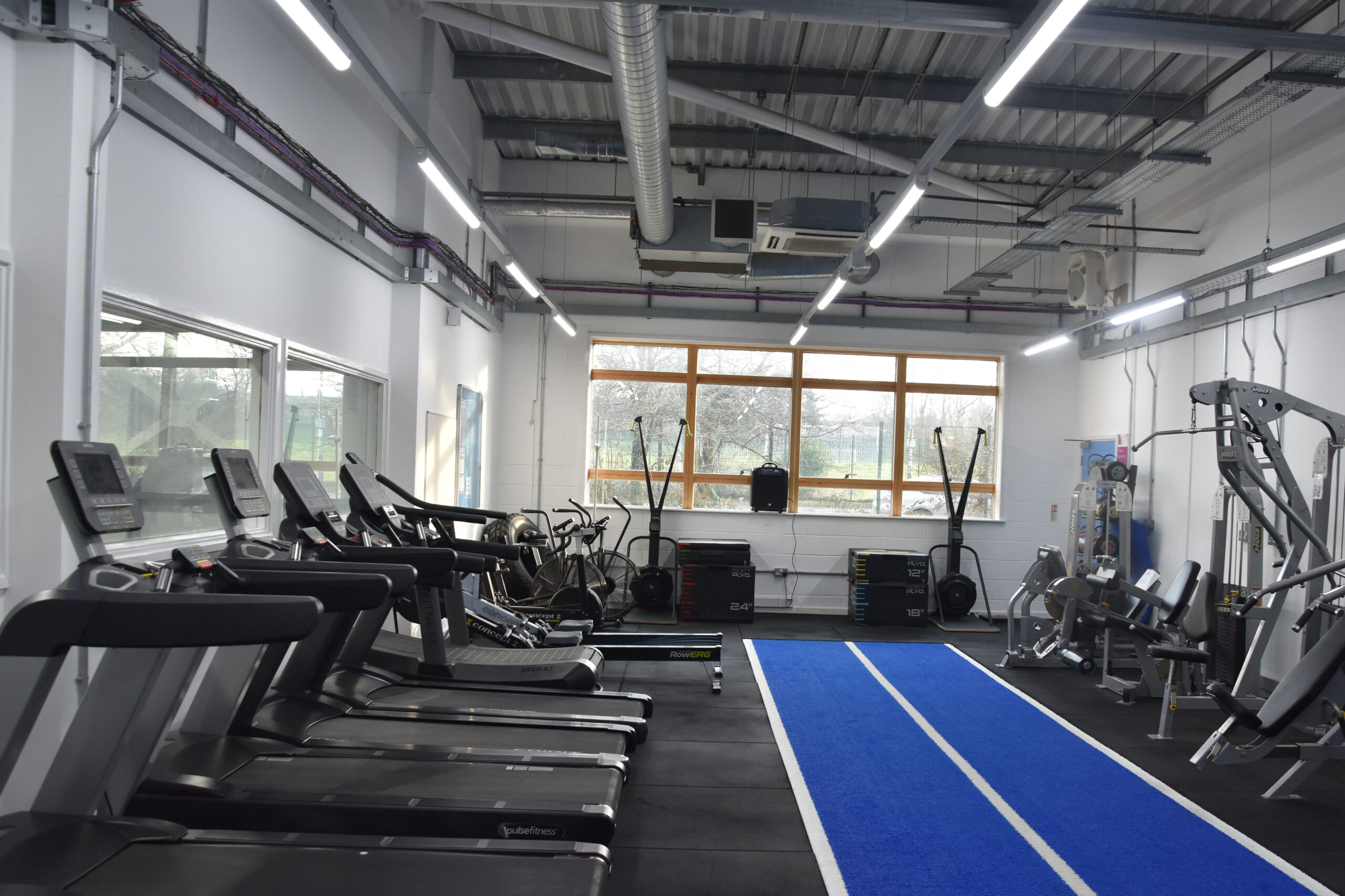 Image of treadmills and exercise equipment in the gym